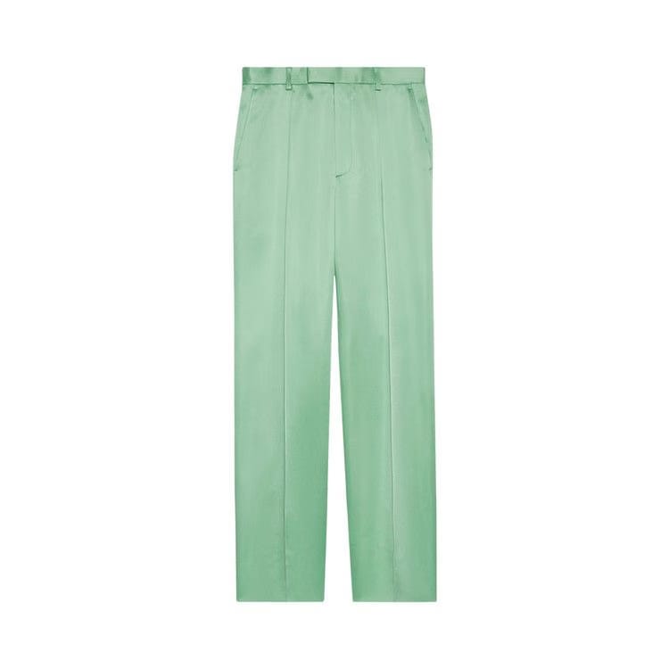 Gucci Formal Satin Suit Pant Aquamarine