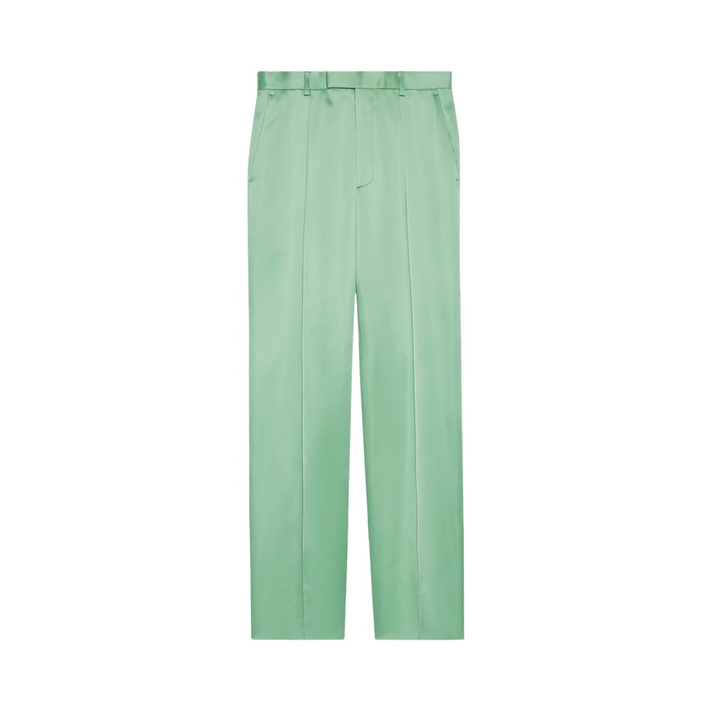 Gucci Formal Satin Suit Pant Aquamarine