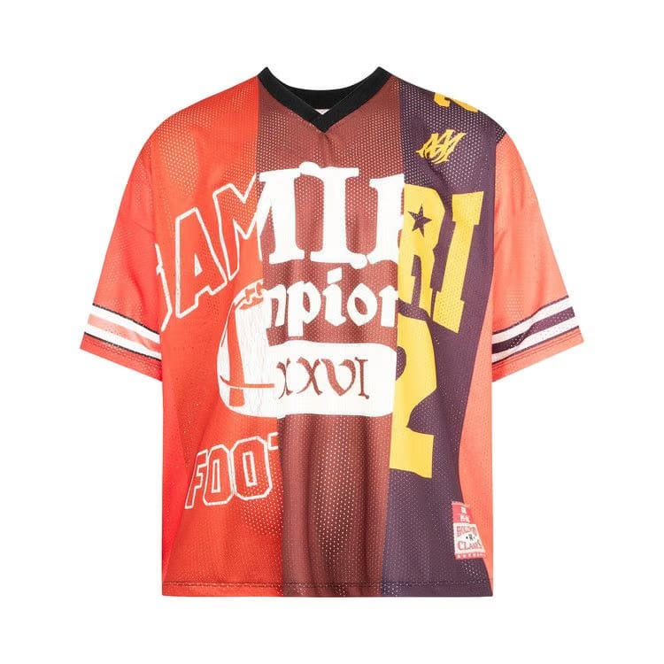 Amiri Spliced Oversized T-Shirt Red
