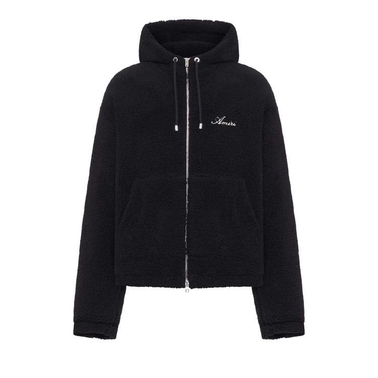 Amiri Bones Fleece Zip Hoodie Black