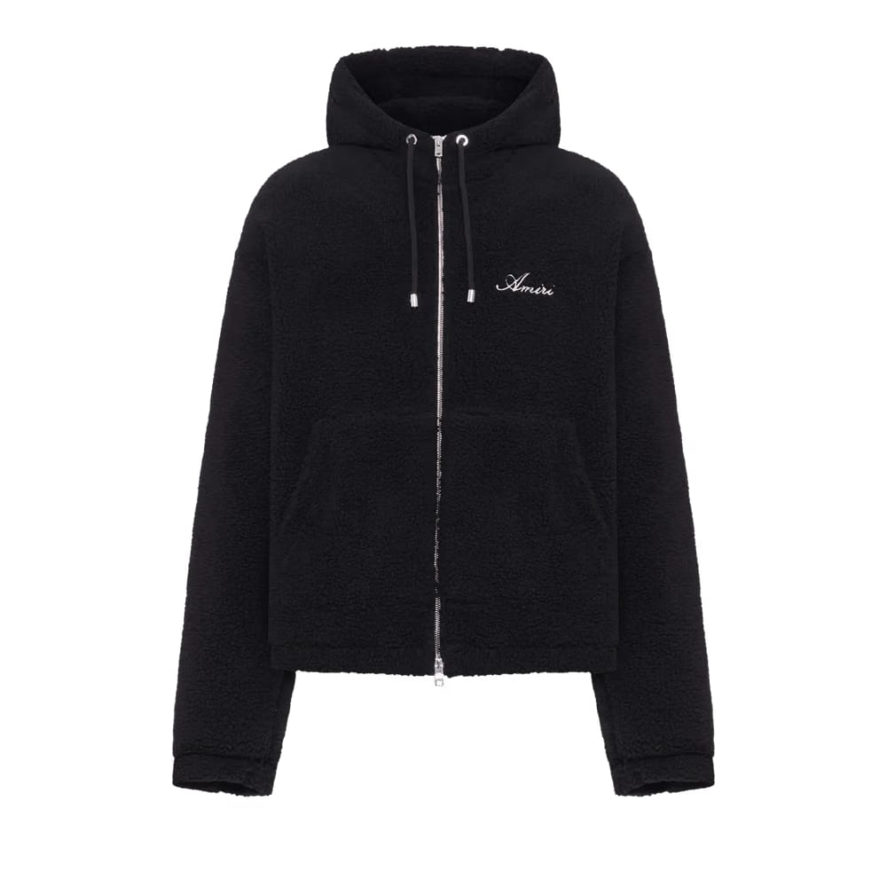 Amiri Bones Fleece Zip Hoodie Black