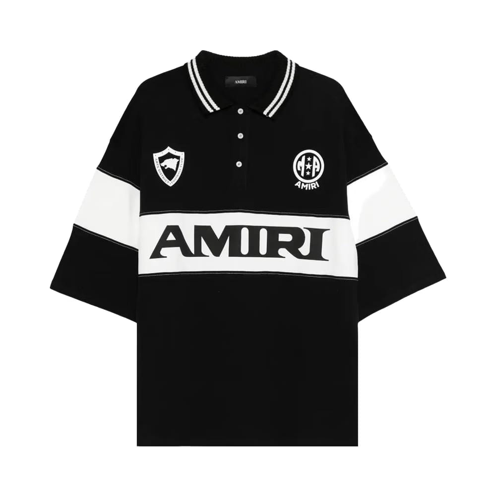 Amiri Sport Oversized Polo Black