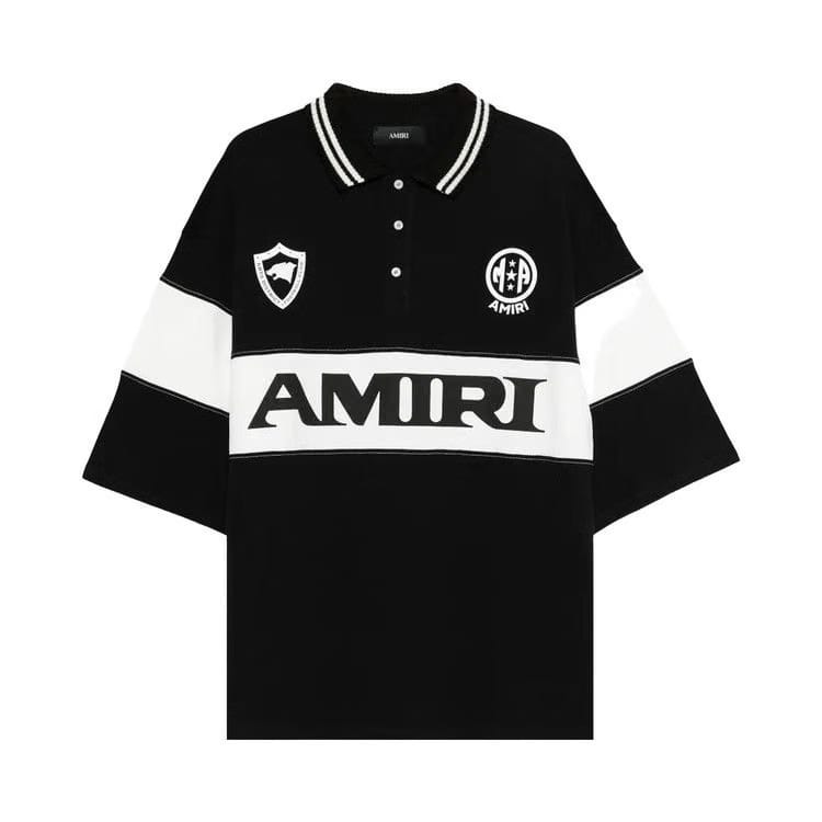 Amiri Sport Oversized Polo Black