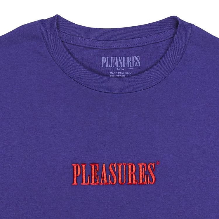 Pleasures Core Embroidered T-Shirt Purple