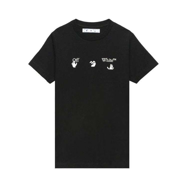 Off-White Big Logo Shorts-Sleeve Slim T-Shirt Black/White