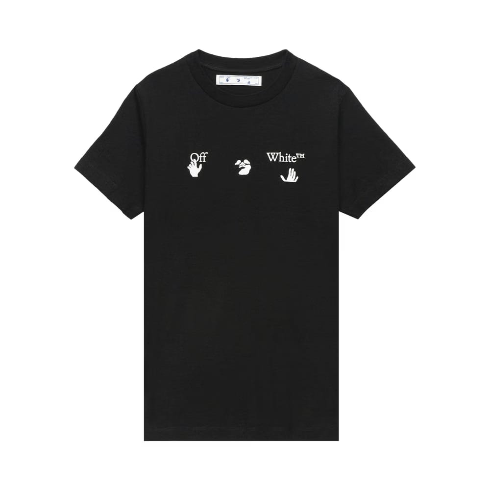 Off-White Big Logo Shorts-Sleeve Slim T-Shirt Black/White