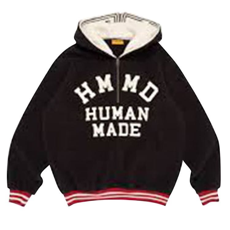 Human Made Half Zip Fleece Pullover Black