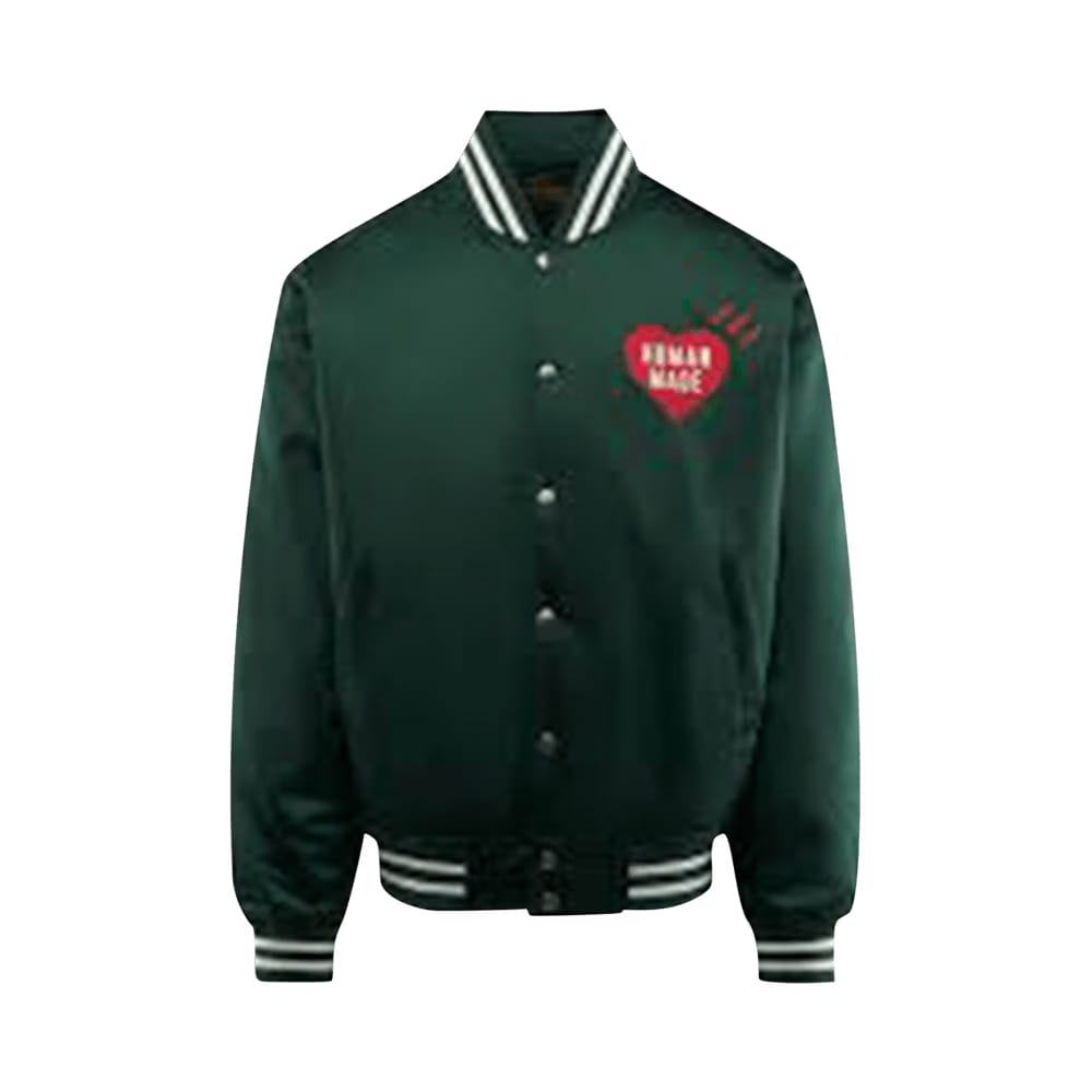Human Made Nylon Stadium Jacket Green