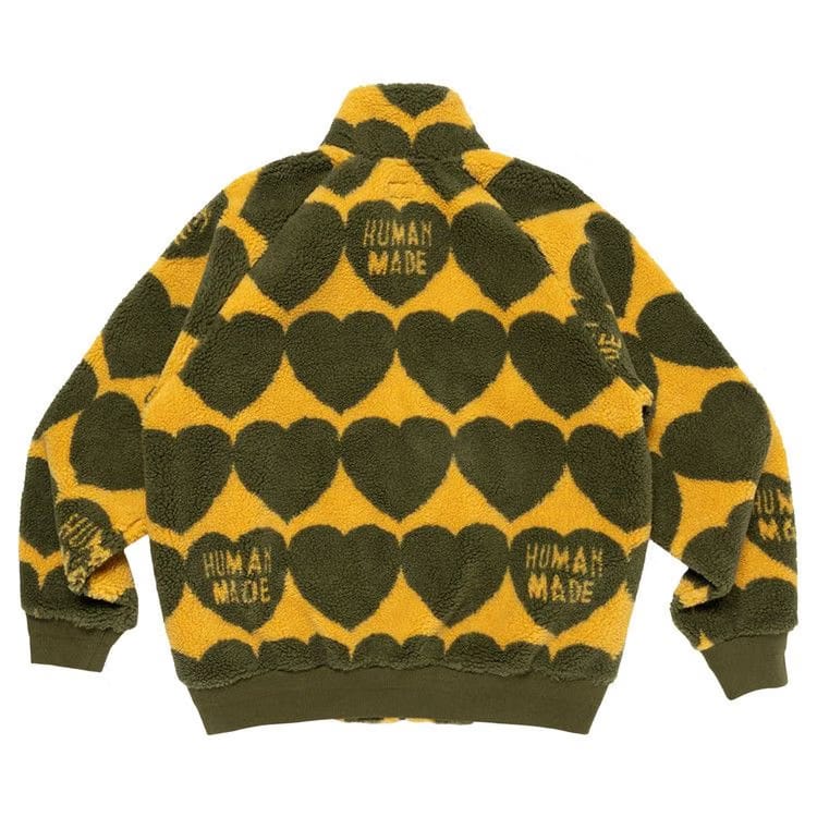 Human Made Heart Fleece Jacket Olive Drab