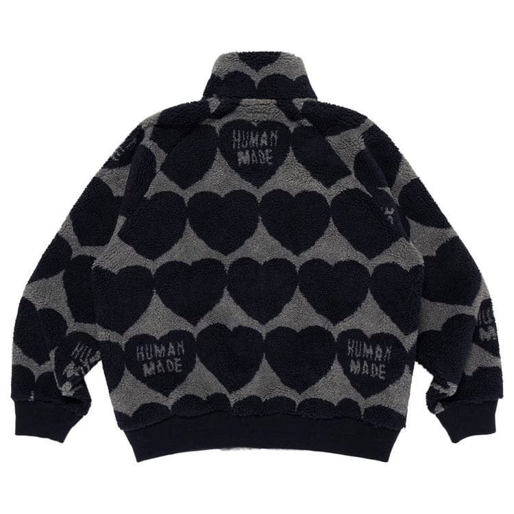 Human Made Heart Fleece Jacket Navy