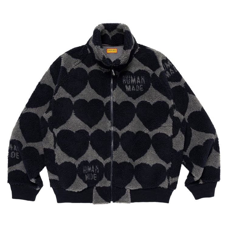 Human Made Heart Fleece Jacket Navy