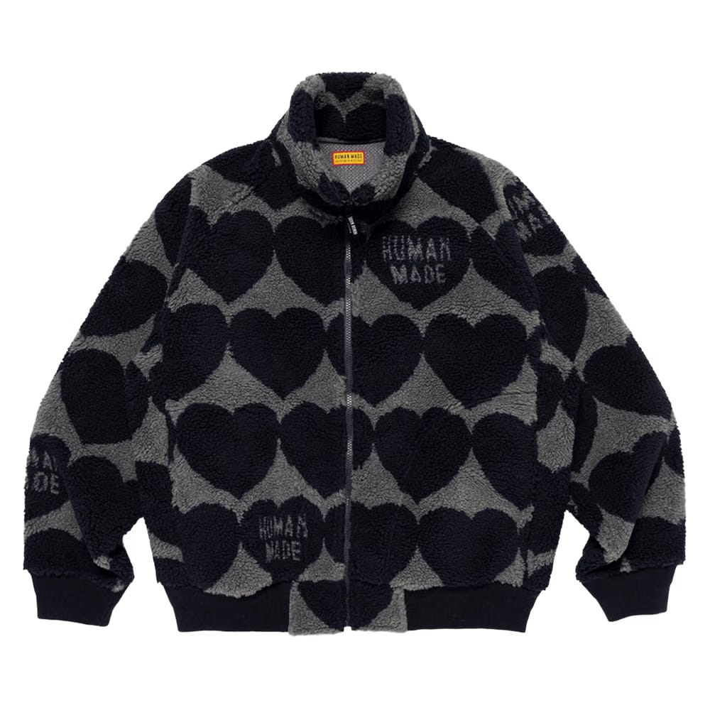 Human Made Heart Fleece Jacket Navy