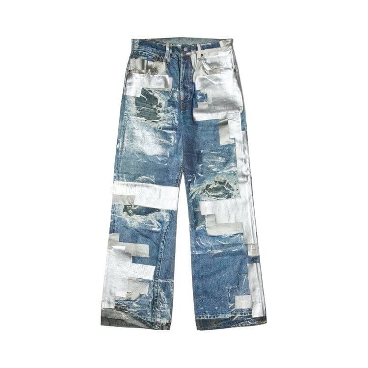 Acne Studios Printed Tape Jeans Blue