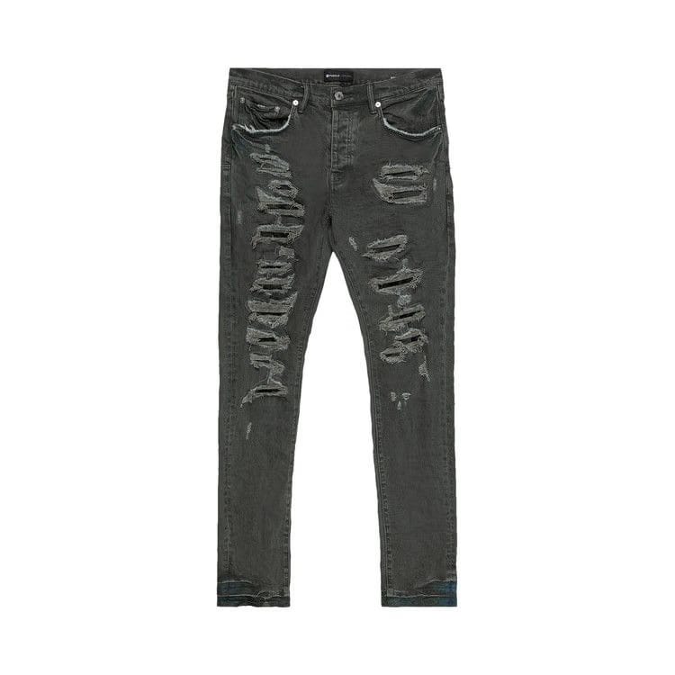 PURPLE BRAND Destroy Repair Jeans Gunmetal