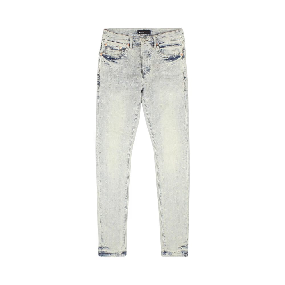 PURPLE BRAND Jacquard Monogram Jeans Superlight Indigo