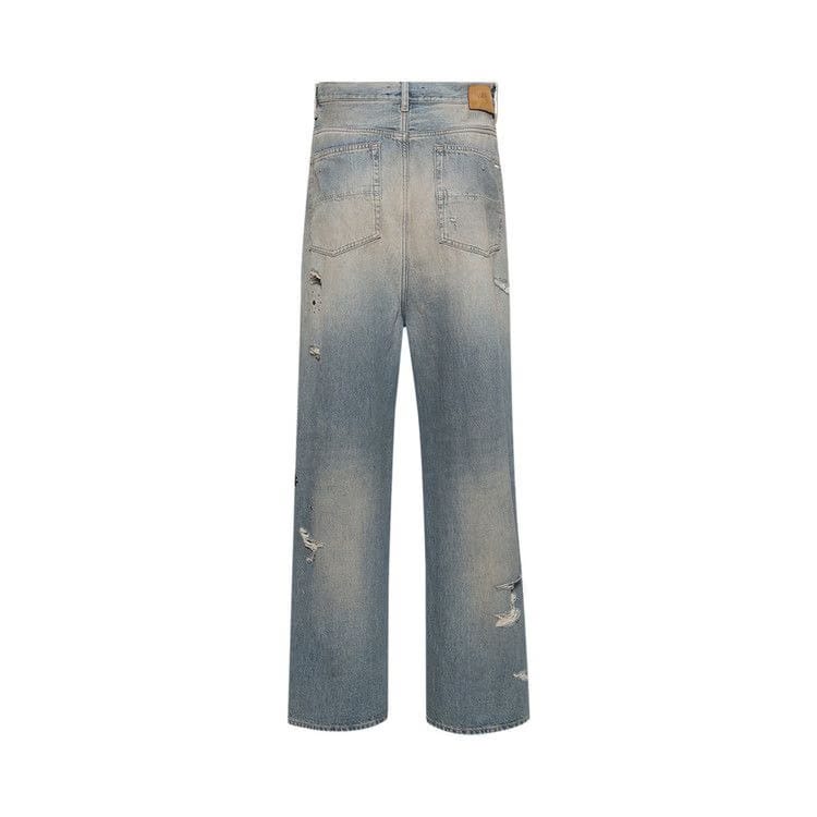 Amiri Bones Studded Baggy Jean Driftwood Blue