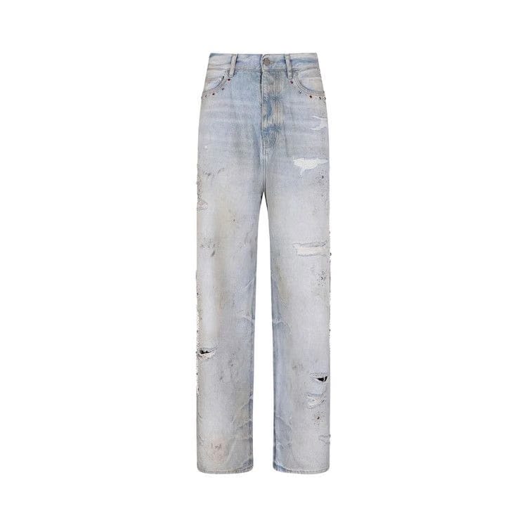 Amiri Bones Studded Baggy Jean Perfect Antique Indigo