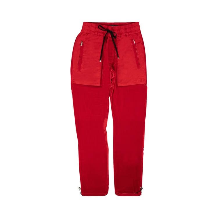 Amiri Velvet Commando Patch Pants Red