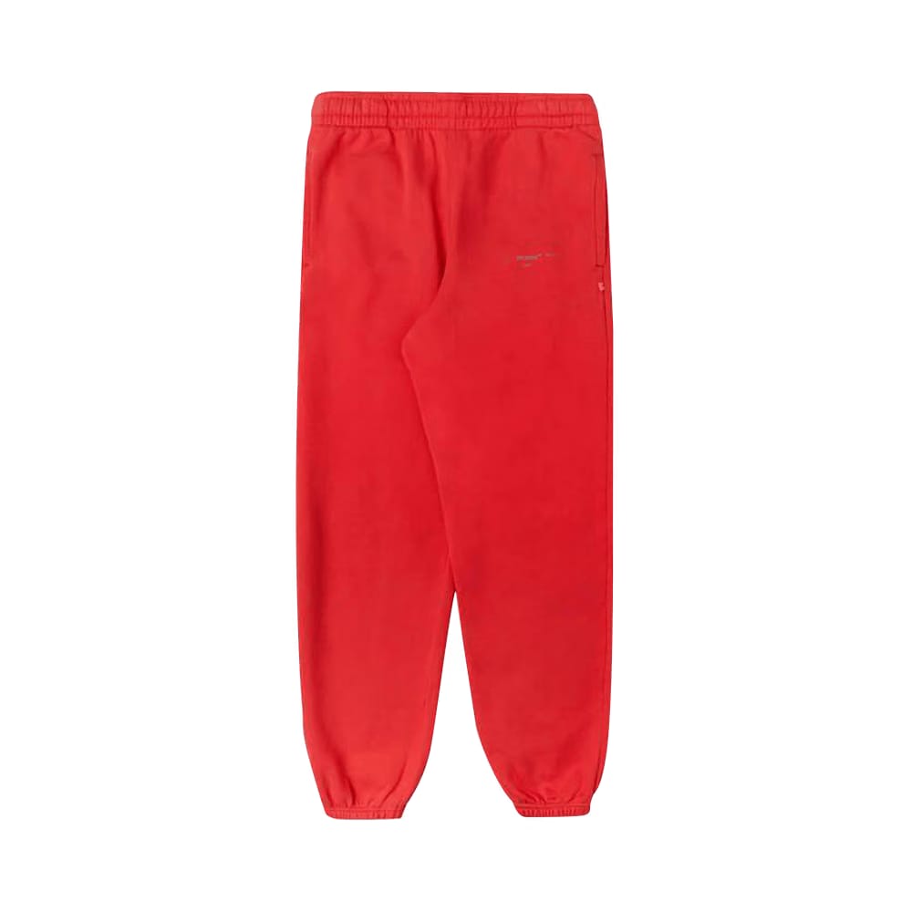 Off-White Unfinished Slim Sweatpant Red/Silver