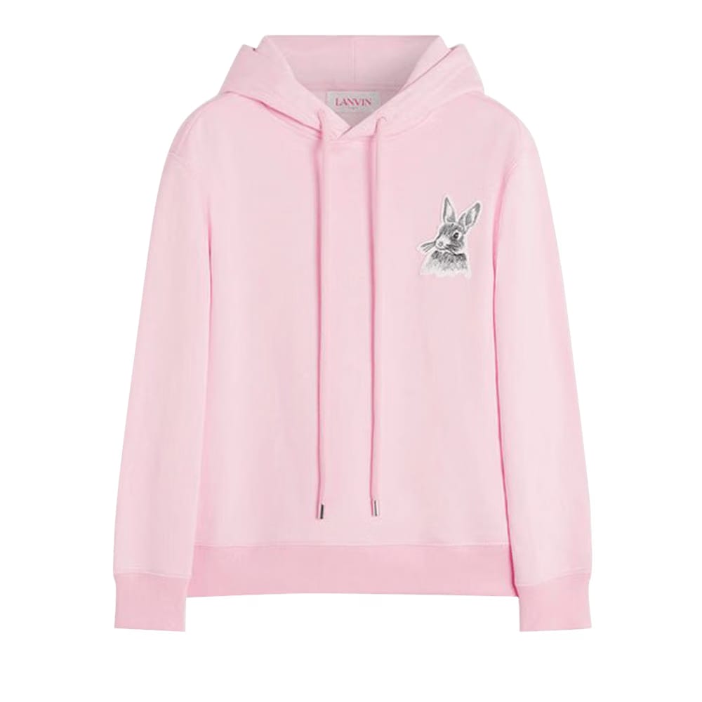 Lanvin Classic Printed Hoodie Pink