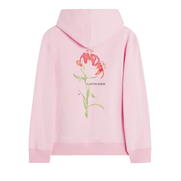Lanvin Classic Printed Hoodie Pink