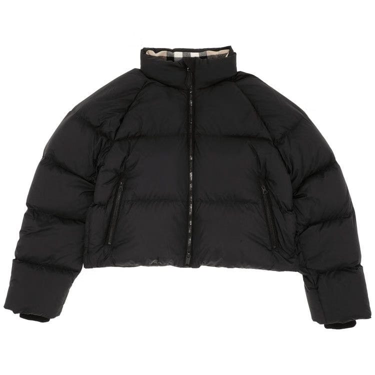 Burberry Alsham Crop Down Puffer Jacket Black