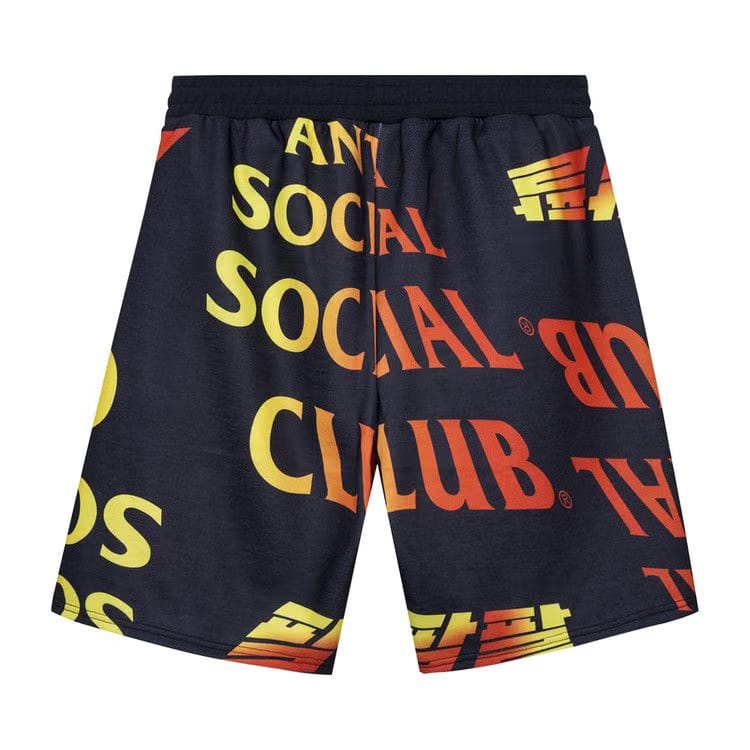 Anti Social Social Club Whisped Terry Fleece Shorts Black