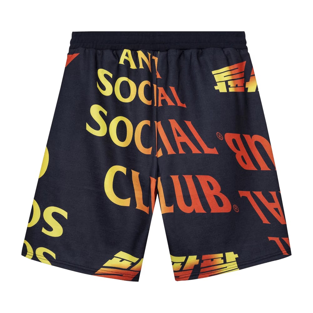 Anti Social Social Club Whisped Terry Fleece Shorts Black