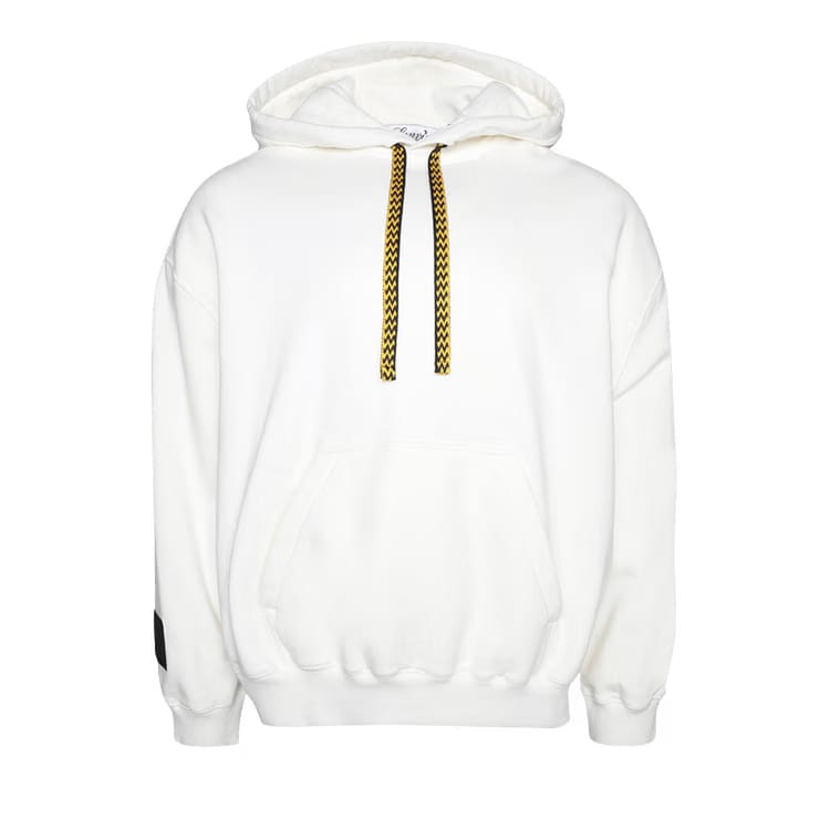 Lanvin Curb Lace Hoodie White Mustang