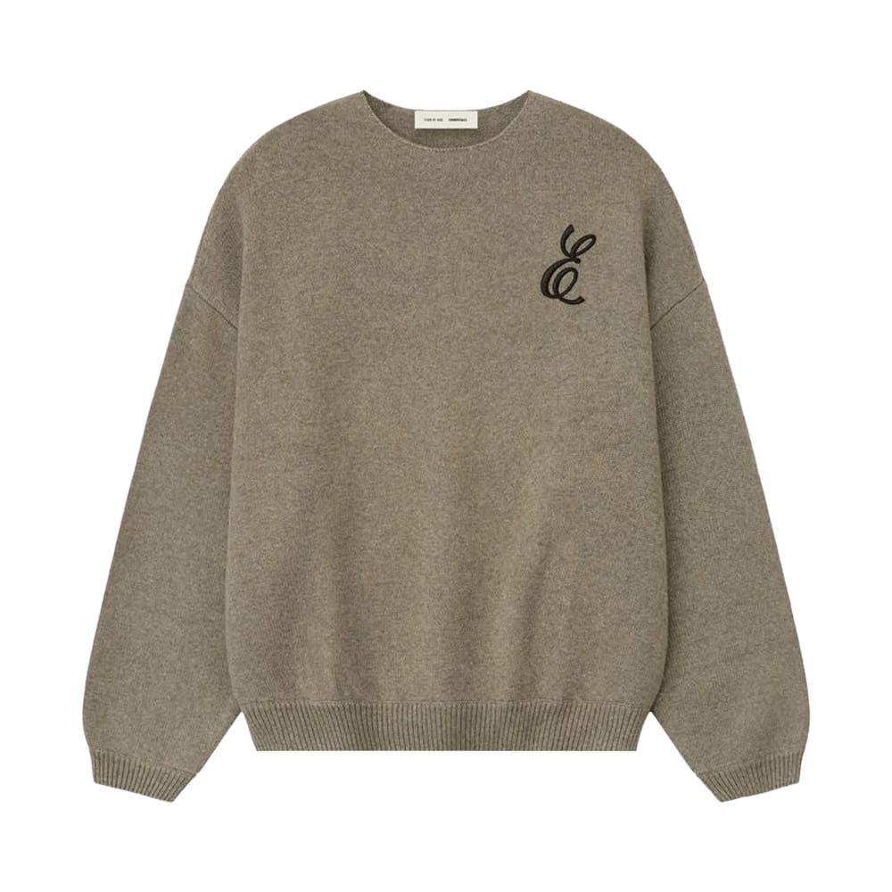 Fear of God Essentials Waffle Crewneck Sweater Homestead Heather