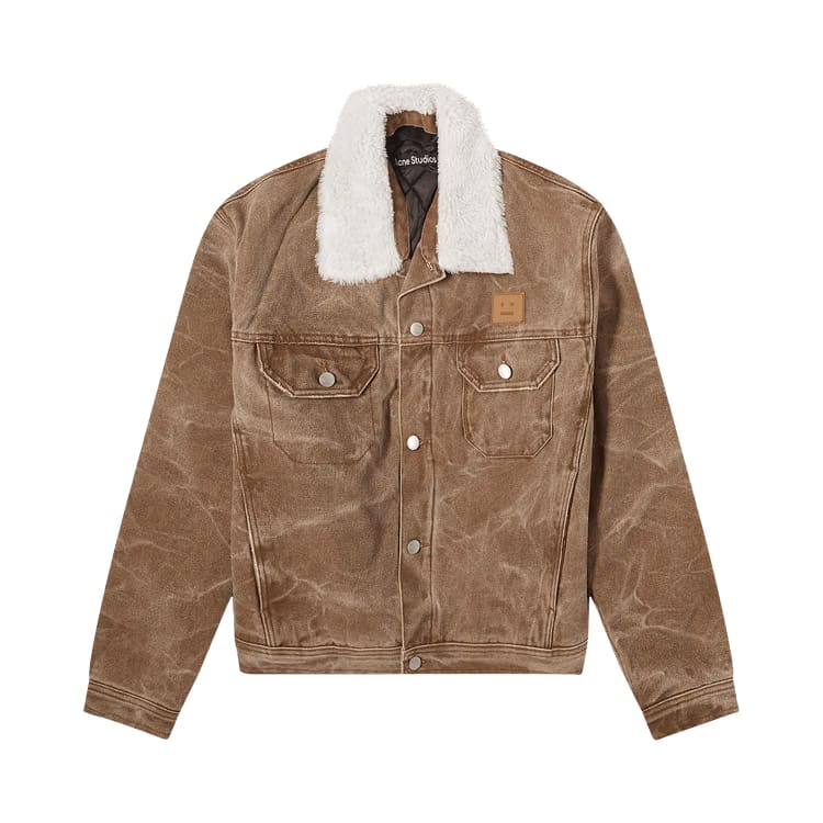 Acne Studios Padded Denim Jacket Toffee Brown