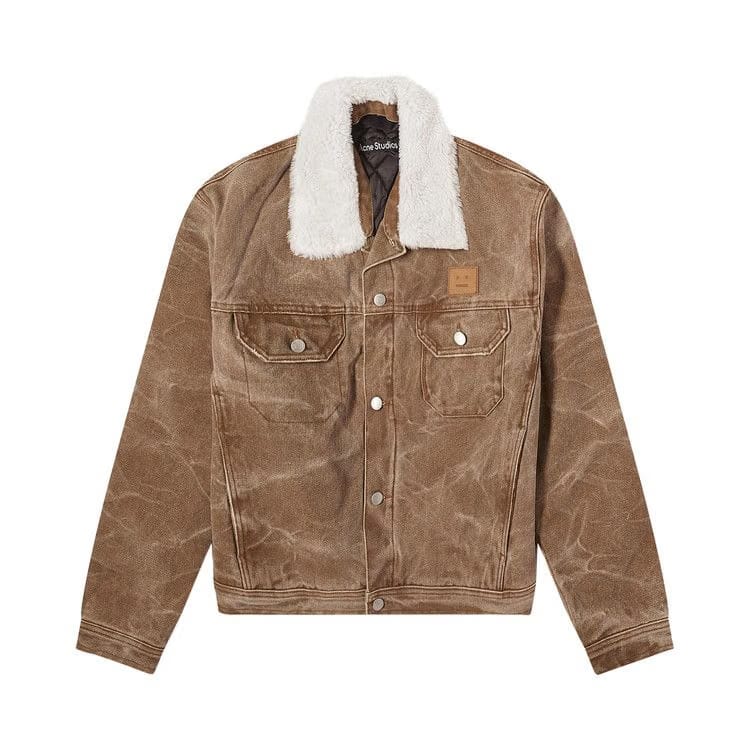Acne Studios Padded Denim Jacket Toffee Brown