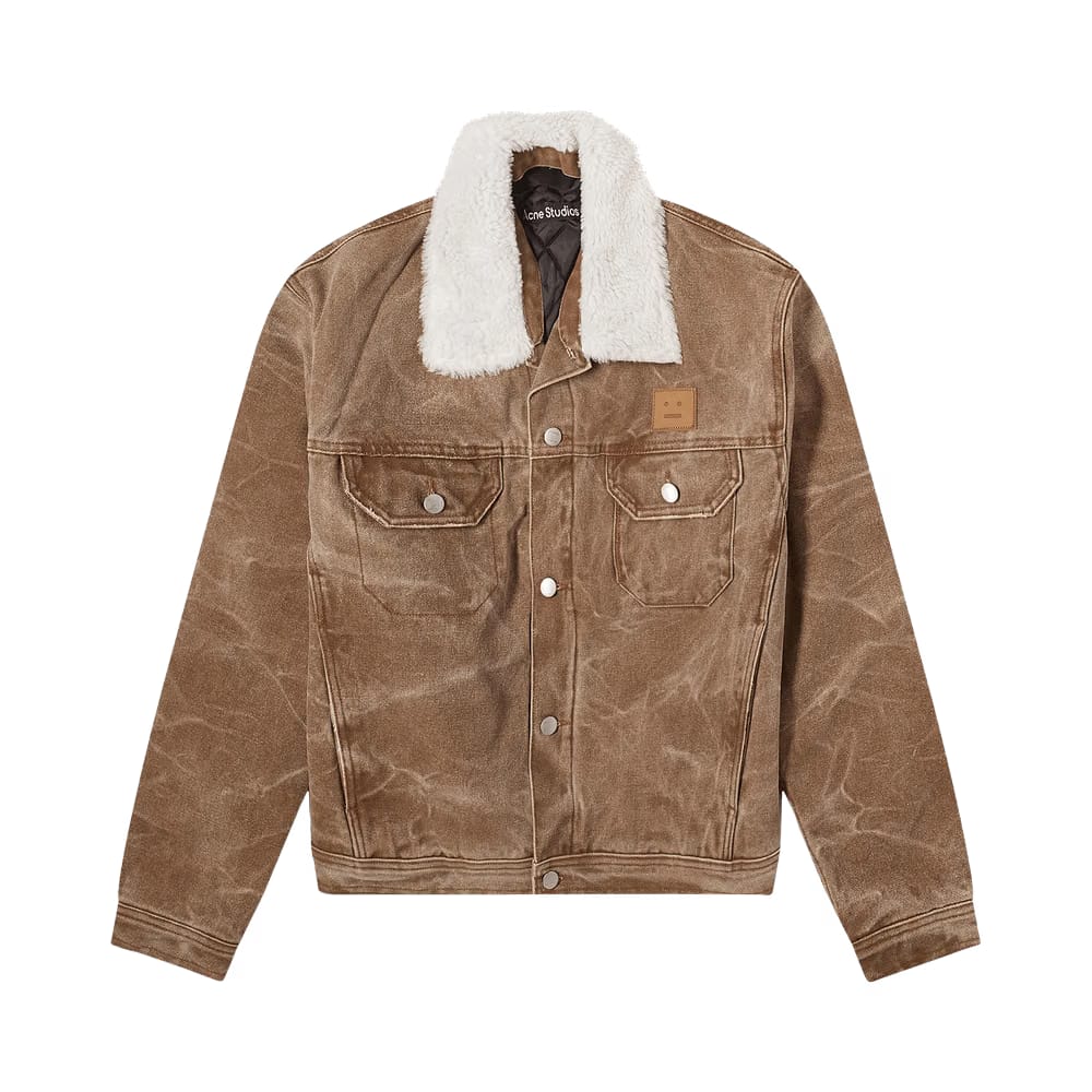 Acne Studios Padded Denim Jacket Toffee Brown