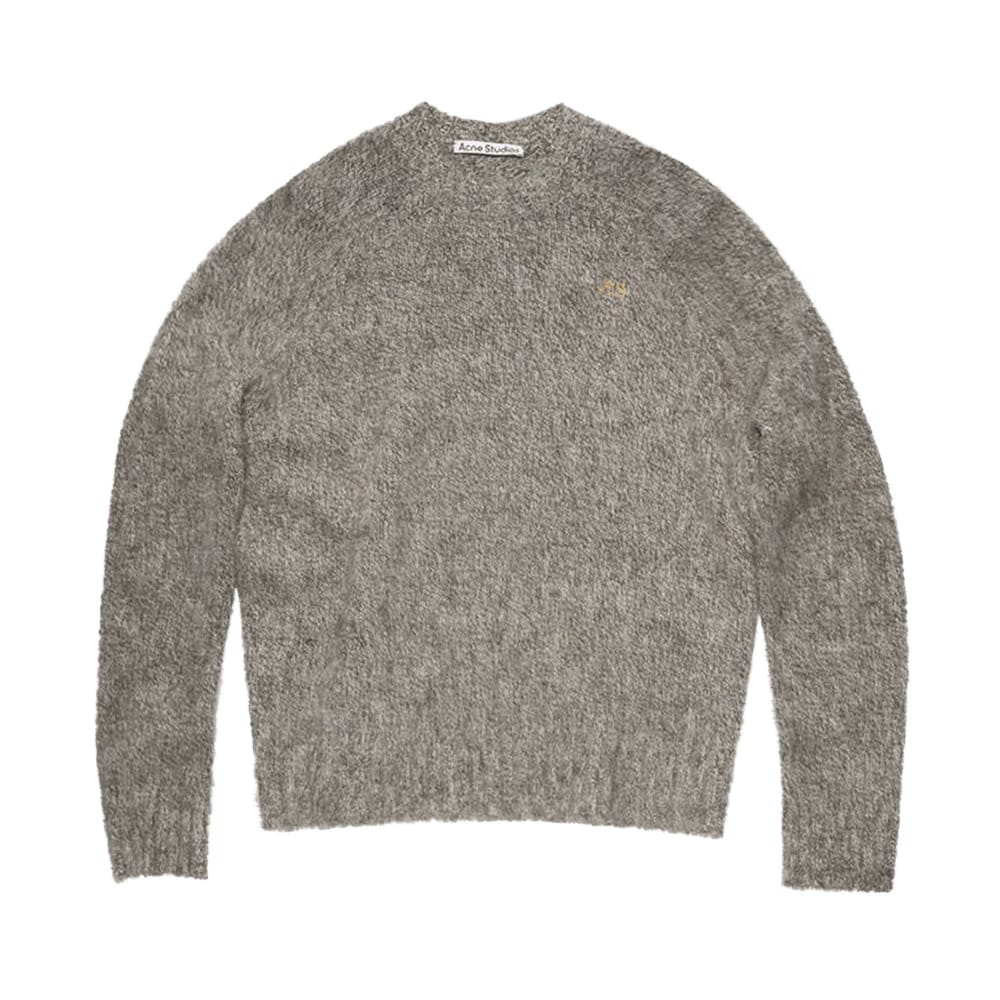 Acne Studios Wool Crewneck Jumper Anthracite Grey