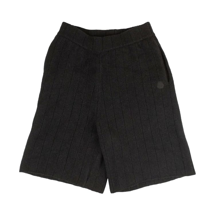 Moncler Ribbed Knit Shorts Black