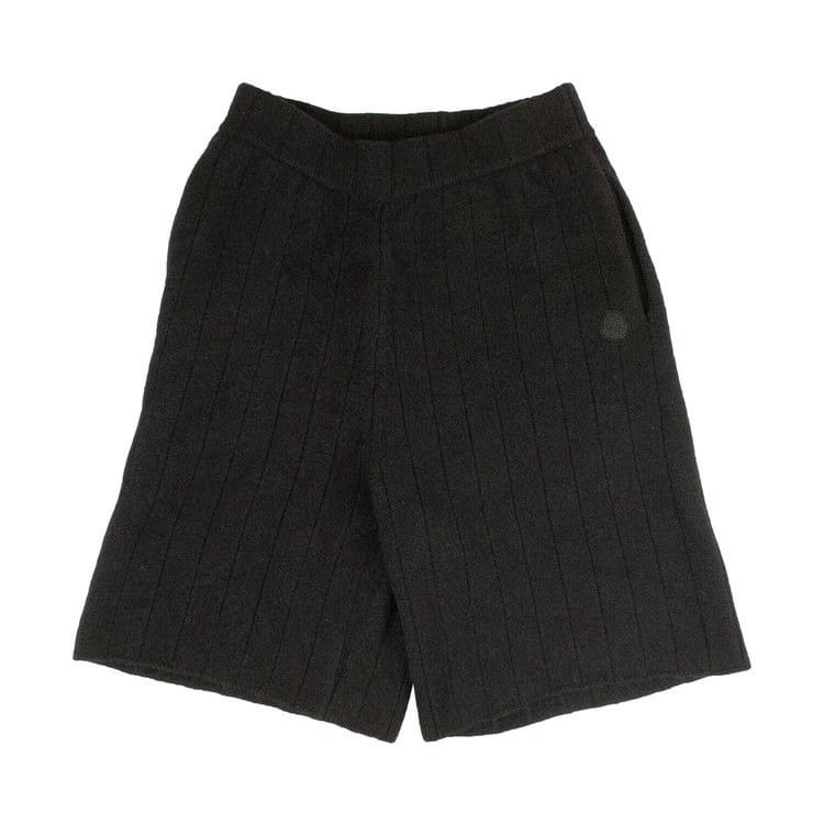 Moncler Ribbed Knit Shorts Black