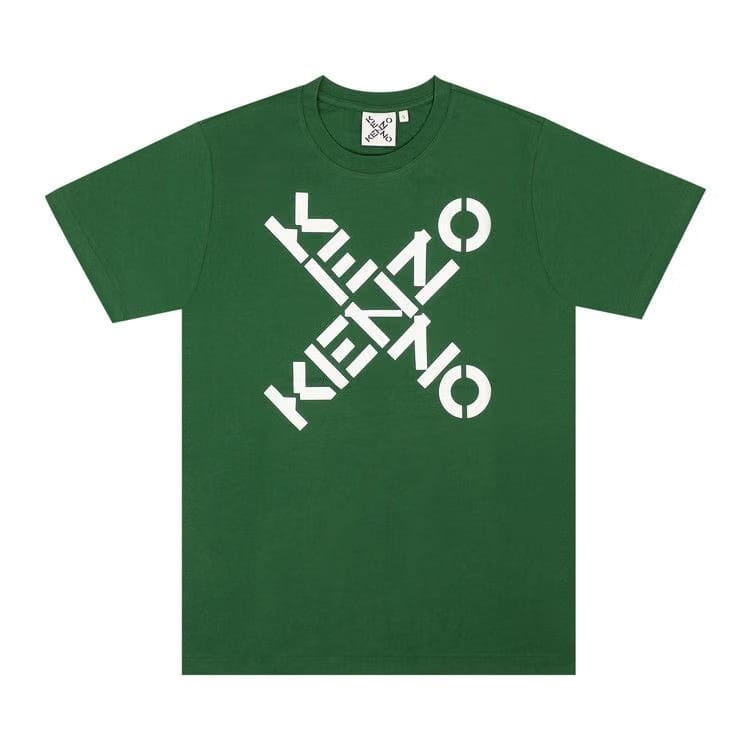 Kenzo Big x Logo Shorts-Sleeve T-Shirt Green