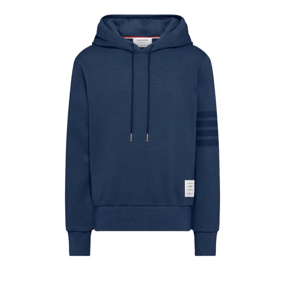 Thom Browne Overdyed Long-Sleeve Hoodie Pullover Navy