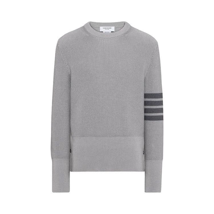 Thom Browne Classic Crew Neck Pullover Light Grey