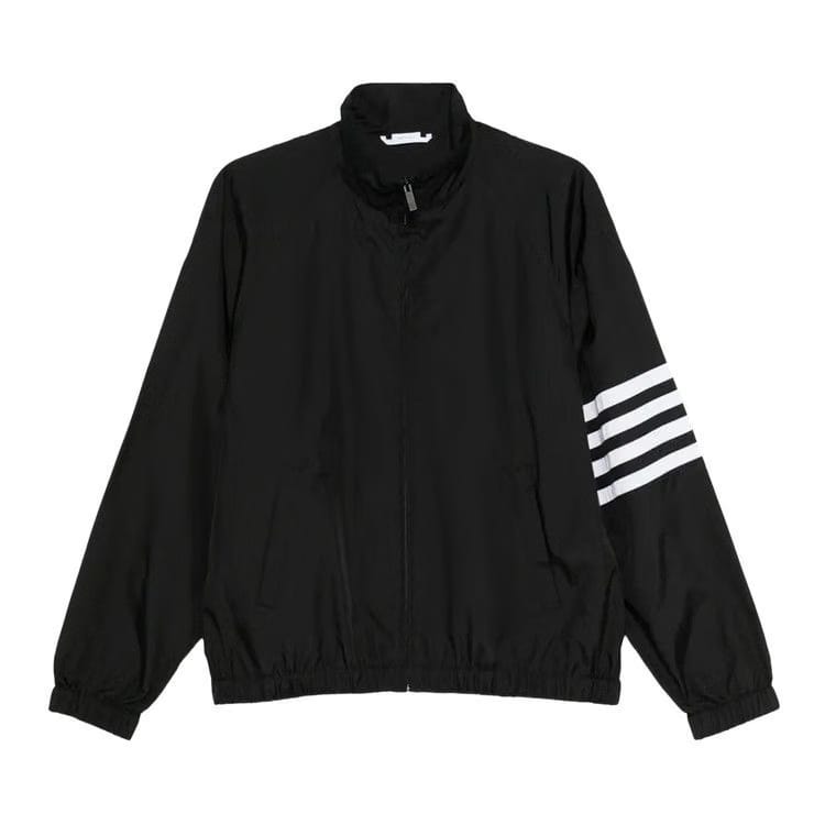 Thom Browne Zip Front Raglan Track Jacket Black