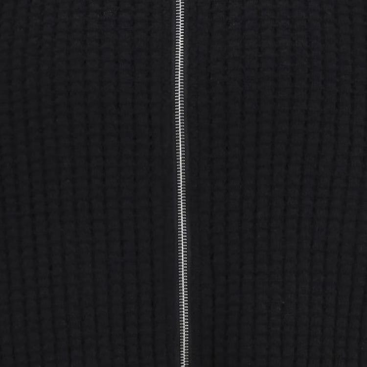 Thom Browne Chunky Wool Waffle Bomber Jacket Black