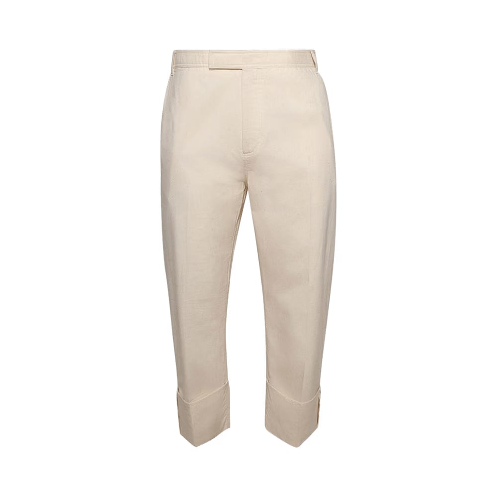 Thom Browne Unconstructed Straight Leg Single Welt Pocket Trouser Muslin