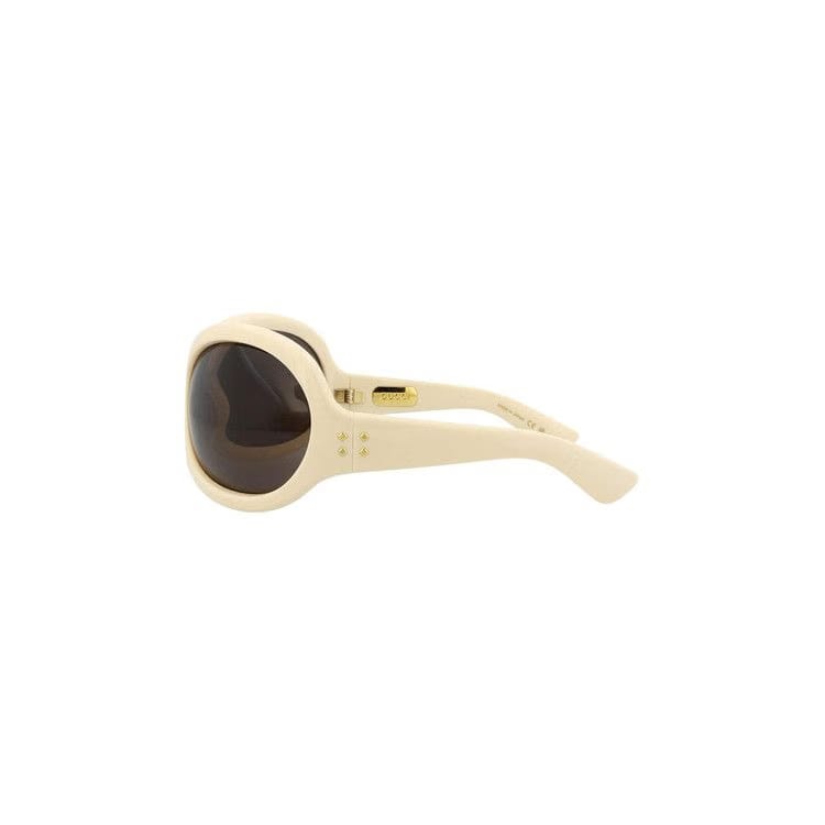 Gucci Wrap Around Sunglasses White/Brown