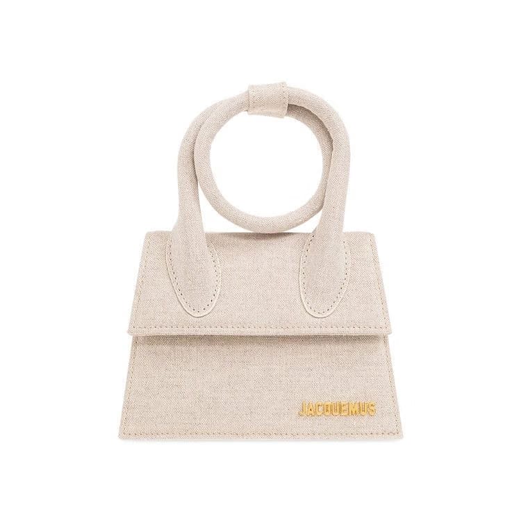 Jacquemus Le Chiquito Noeud Coiled Handbag Light Grey/Gold