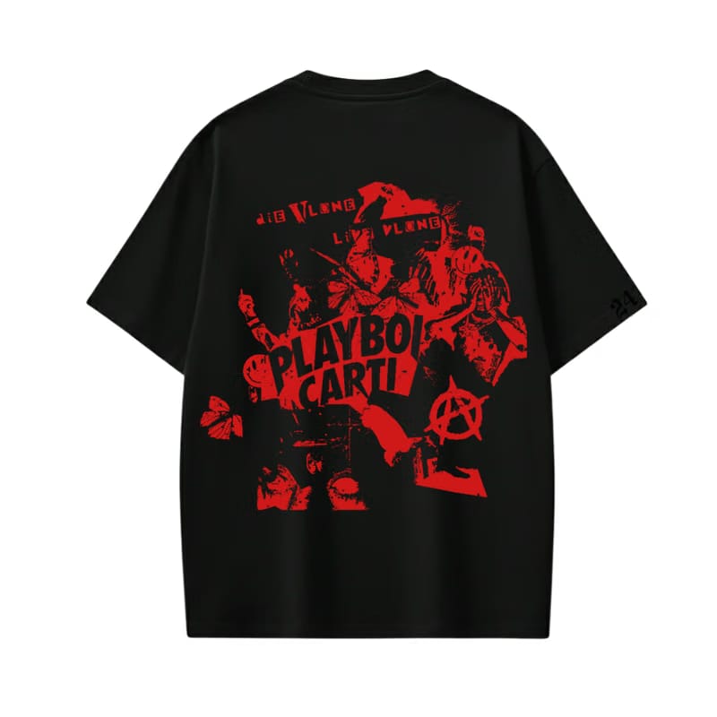 Carti - DIE LIT (Black and Red) T-shirt
