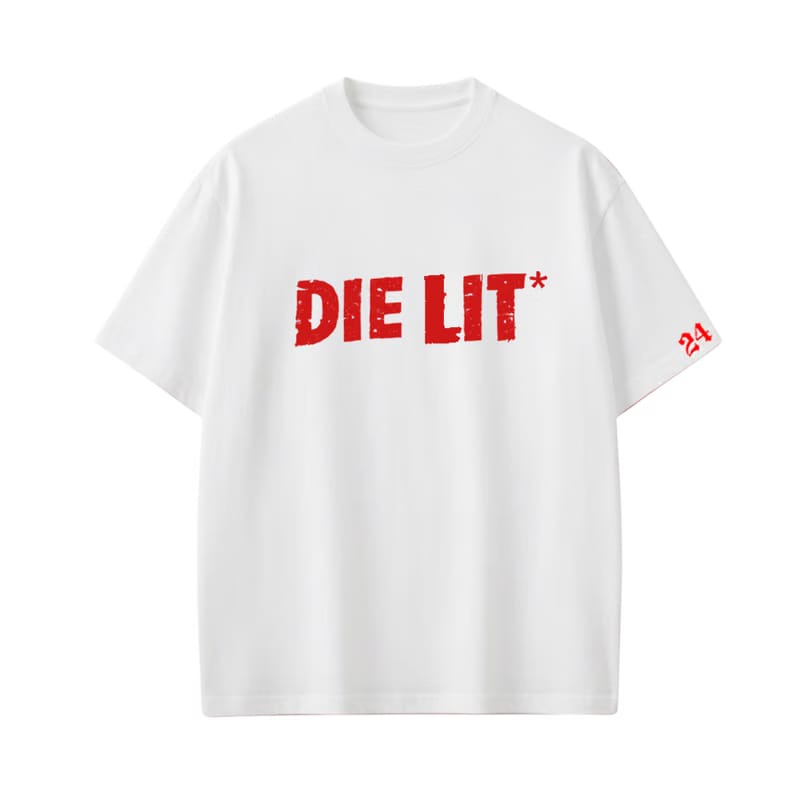 Carti - DIE LIT (White And Red) T-shirt