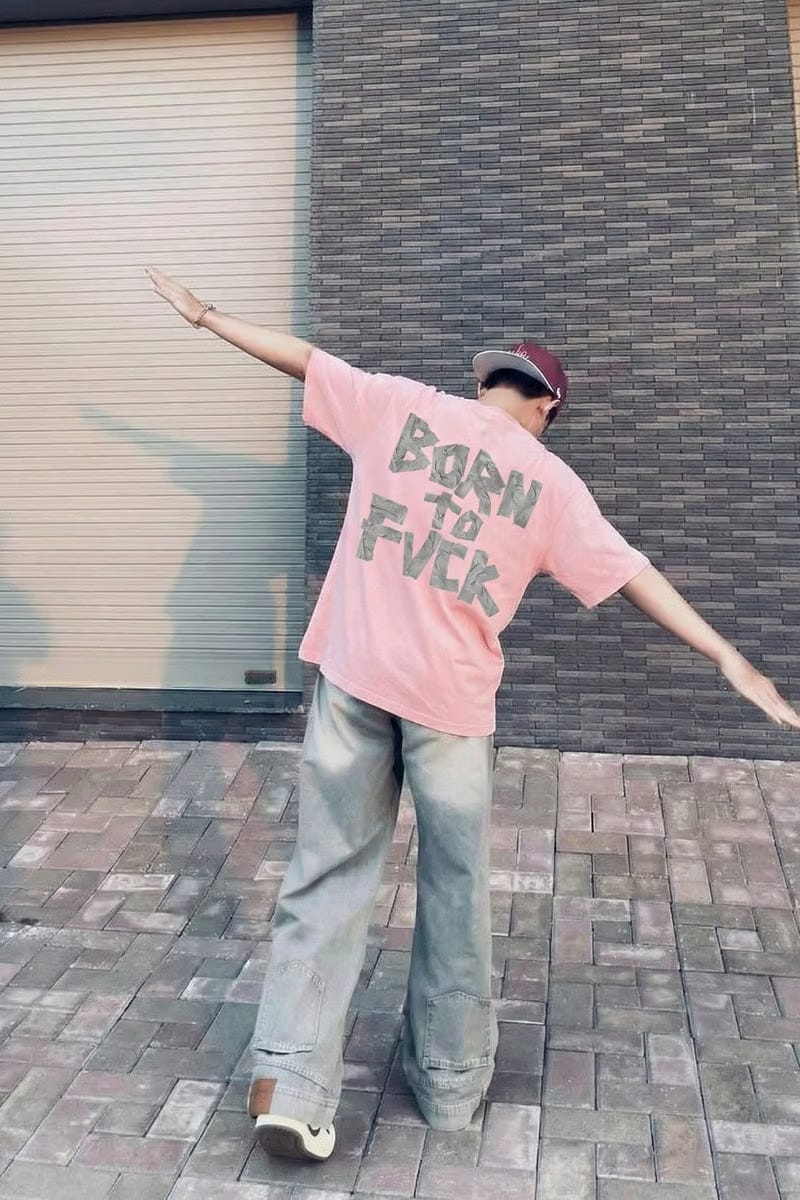 Forfksake Born To Fuck Pink T-Shirt