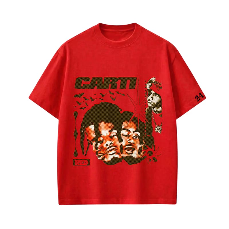 Carti - WAKE UP, FIRST OF THE MONTH (Red) T-shirt