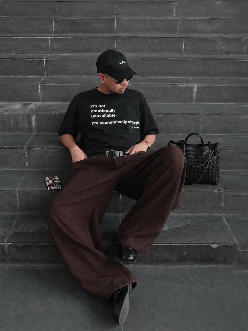 Forfksake Emotionally Unavailable Black T-Shirt