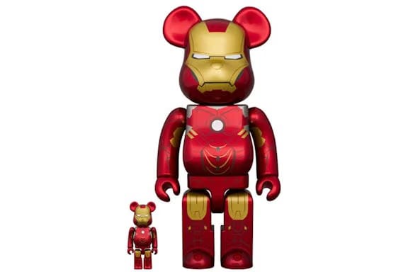 Bearbrick The Infinity Saga Iron Man Mark IV 100% & 400% Set